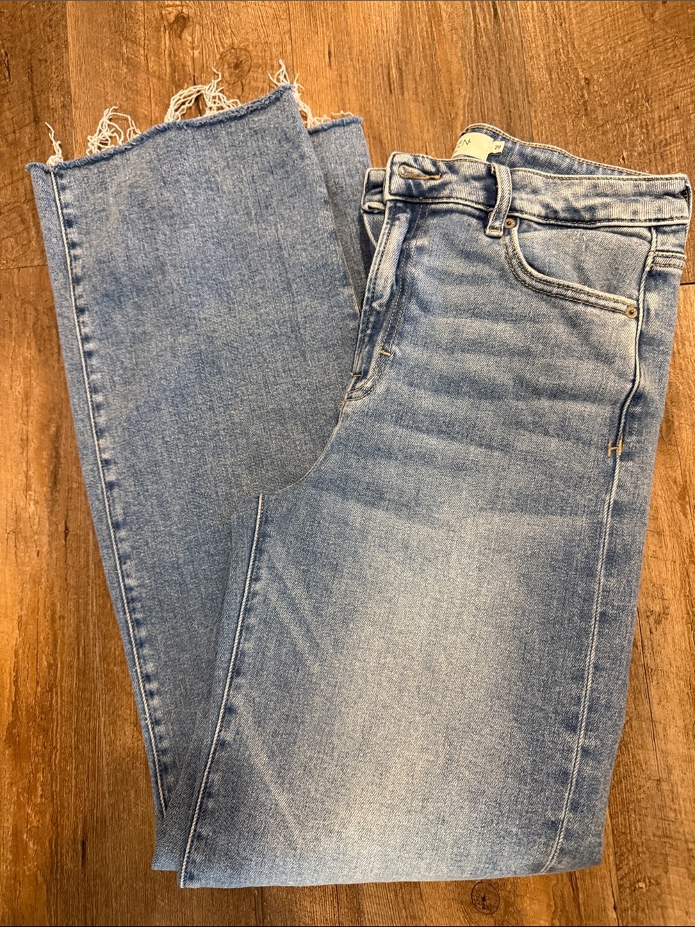 Hidden Ella Light Blue High-Rise Straight Leg Jeans